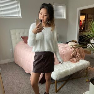 Free People Leather Skirt